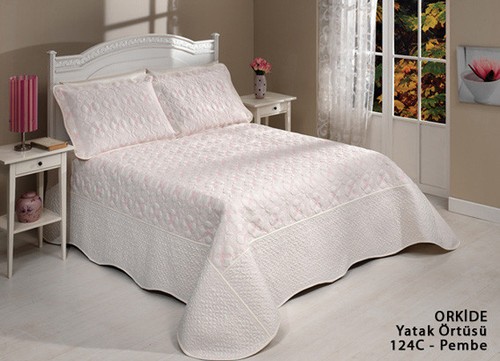 Bettdecke papatya braun 3tlg - bettdecke,